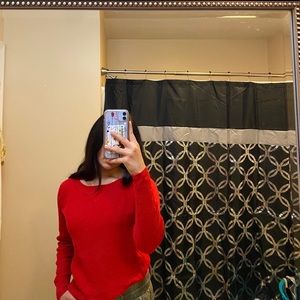 Cute red light sweater!